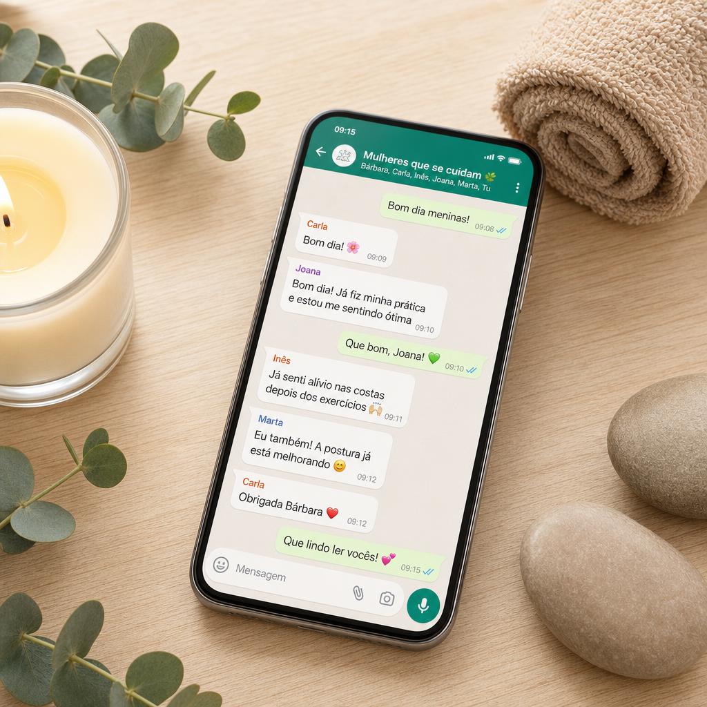 Guias de prática e grupo de WhatsApp de apoio
